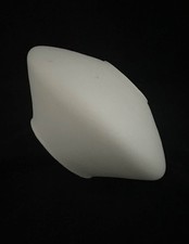 Ricambio Paralume Vetro Bianco Opaco Lampada Applique Lampadario  Glass D.16 Cm.