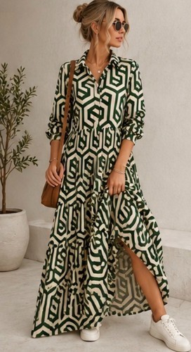 Maxi abito zara verde - maxi,