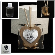 31463 Bomboniere Diffusore Profumatore Cuore Coppia Fedi 25 Anniversario Nozze