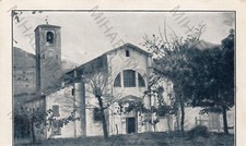 CARTOLINA *21 DOVADOLA FORLI CHIESA ABBAZIALE DI S.ANDREA AP. VIAGGIATA 1949