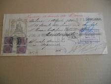 REVENUE ITALY - CAMBIALE DEL 1920 FILIGRANA  AAF 1916 TANTE MARCHE FRONTE/RETRO
