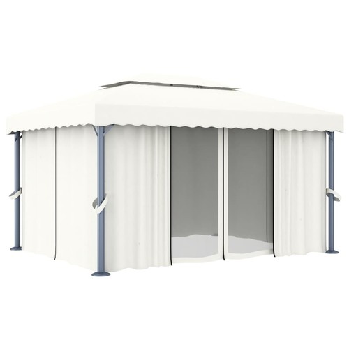 Gazebo with curtains canopy - gazebo,