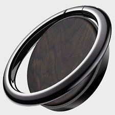 Supporto anello cellulare in legno massello supporto dita impugnatura metallo gancio cavalletto telefono