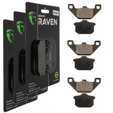 3 Kit plaquettes frein Av G, Av D et Ar Pour Kawasaki GPZ 600 R de 1985 à 1989