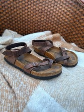 Sandali Birkenstock Yara da donna US 5 EUR 36 in pelle con fibbia alla caviglia punta ad anello