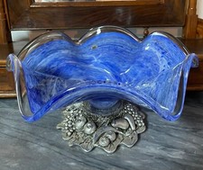 Portafrutta in cristallo color