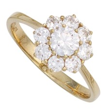 Anello Donna Zirconi Bianchi