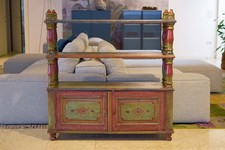 mobile basso . libreria credenza indiana in stile etnico kkg93