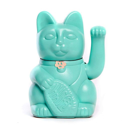 Gatto portafortuna turchese