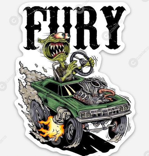 Adesivo muscle car fury - adesivo,