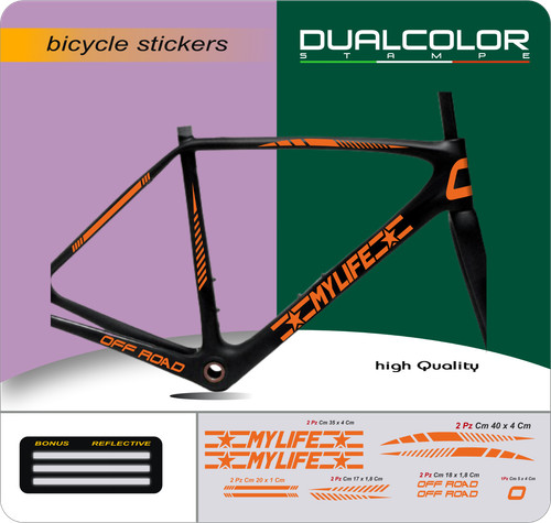 Kit adesivi telaio mtb - adesivi, •