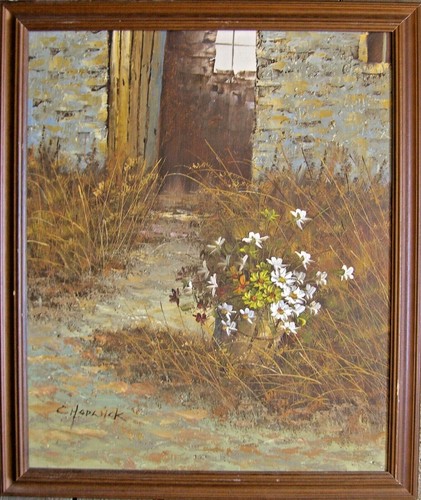 Dipinto olio fiori prima - °,