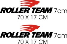 Adesivi per camper 2 scritte roller team nera e rossa 70 x 7 cm