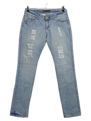 Jeans strappati donna blu - strappati,