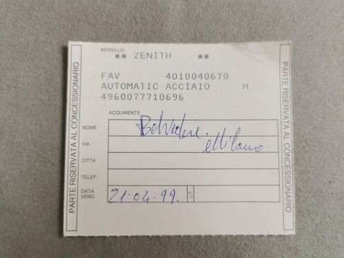 Zenith vintage warranty for - zenith,