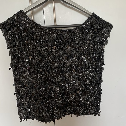 Top vintage con paillettes