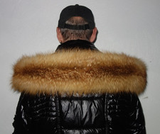 Pelliccia di volpe rossa cappuccio colletto XXL collo di pelliccia vera pelliccia volpe giacca collo di pelliccia moda