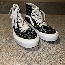 Moon/Stars Van High Tops indossato solo una volta all’interno ha ancora etichetta taglia uomo 4,5