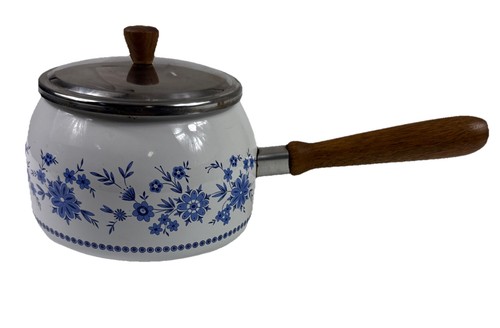 Vaso per fonduta vintage blu
