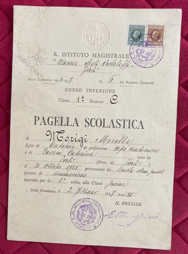 Pagella 1937