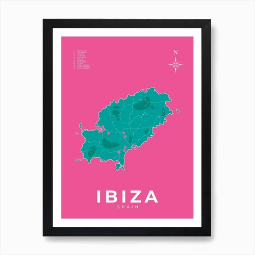 Mappa ibiza rosa stampa - rosa,