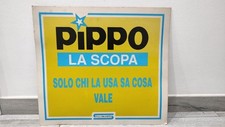 SCOPA PIPPO CARTELLO PUBBLICITARIO X ESPOSITORE PROMO NEGOZIO VINTAGE ANNI 80