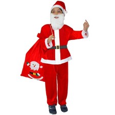 Costume babbo natale ciniglia - natale,