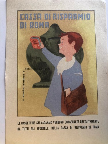 Cartolina pubblicitaria cassa - pubblicitaria,