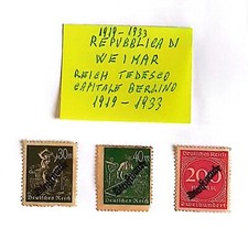 3 Francobolli 1923 Germania