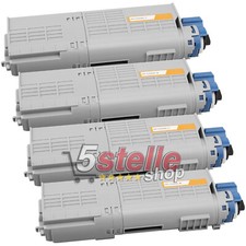 KIT 4 TONER PER OKI C532dn C542dn MC563dn MC573dn CARTUCCE NERO+COLORI