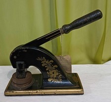 PRESSA PER TIMBRO A SECCO INGLESE FINE '800 PER CARTA E CARTONCINO DELLA JORDAN