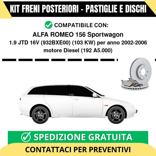 Kit freni posteriori per - kit,