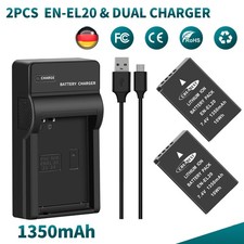 2x EN-EL20 EL20a batteria +