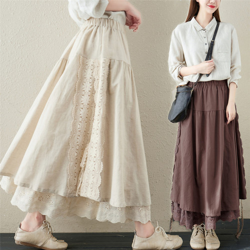 Donna maxi gonne ricamo - donna,