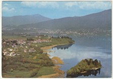 LAGO DI VARESE - VEDUTA AEREA DELL'ISOLA VIRGINIA E BIANDRONNO - VIAGG. -71930-