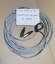 Cavo DMX 5 Poli 15 Metri Connettori Neutrik