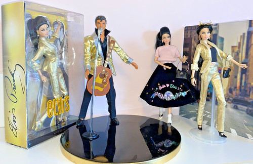 Barbie elvis pink label - label, ken