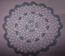 Centro tavola rotondo celeste Shabby Chic Sala Cucina MERLETTI cm. 26 x 26 TRINE