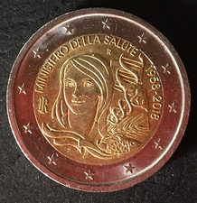 Moneta 2 Euro 2018 Ministero della Salute 1958 R circolata non comune