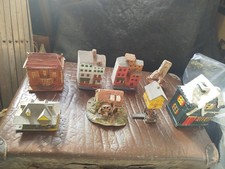 lotto 8 casette per plastici e diorami materiali vari plastica legno terracotta 