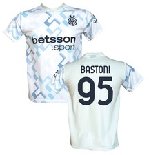 Maglia Bastoni 95 Inter Away 2025 2026 Ghost Aqua Bianca ufficiale LC sport
