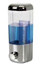 DISPENSER 500 ML PORTA SAPONE LIQUIDO PARETE MURO IGIENIZZANTE IGIENIZZA CROMO