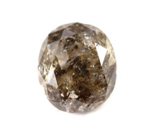 Diamante naturale marrone fantasia taglio ovale 0,58 ct - brillante scintilli...