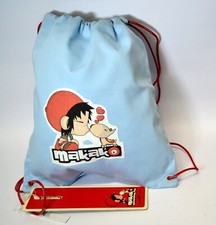 SACCA MAKAKO CELESTE TESSUTO PALESTRA TEMPO LIBERO IDEA REGALO BAMBINA OFFERTA