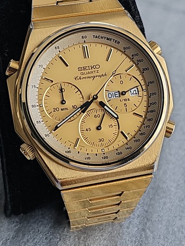 Seiko 7a38 7000 - goldton, quartz