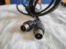 Cavo Antenna TV Maschio Maschio 200 cm Schermato Coassiale Adattatore M/M Nero