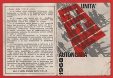 TESSERA SINDACATO ANNO 1968