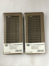 EZ-FLO 61602 Diffusore d'aria da pavimento in acciaio - Design Louvered - MARRONE - 10" x 4" - Nuovo