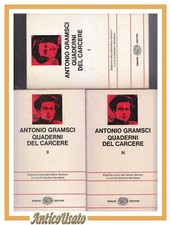 QUADERNI DAL CARCERE di Antonio Gramsci 1975 Einaudi i primi 3 volumi su 4 libro