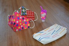 SET MASCHERINE BAMBINA 3/7 ANNI 2MASCHERE+1PORTAGEL KITTY+1ASTUCCIO PORTAMATITE